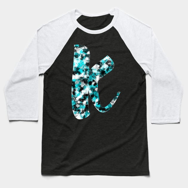 Paint Splash Letter K Baseball T-Shirt by Hip Scarves and Bangles